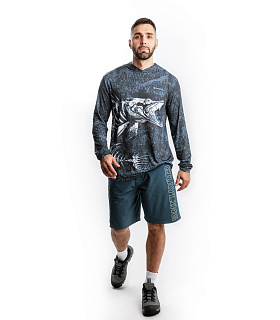 Гольфстрим (Gulf stream) лонгслив с капюшоном GRAYLING (щука чешуя) GRLS-05GR